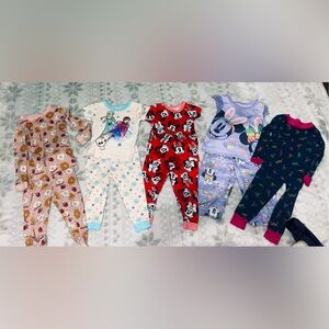 5 pairs of 18 month pajama sets